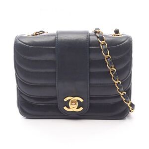 Chanel Mademoiselle Mini Shoulder Bag In Lambskin (Sheep Leather) For Women Navy